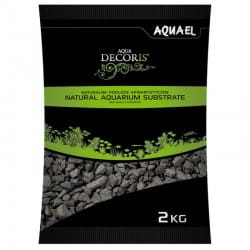 Aquael Basalt Black Gravel 2-4 mm 2kg – Natural Freshwater Aquarium Substrate