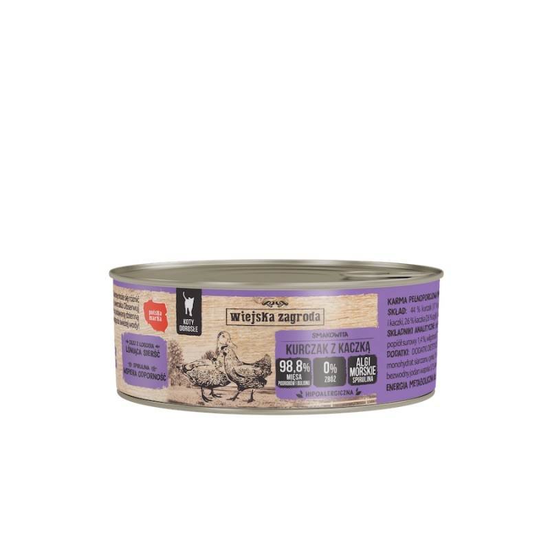 Country of Animals Chicken with Duck wet food for cat (adult) 85g