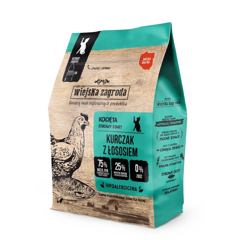 Country of Animals Chicken with salmon 400g dry food for kittens