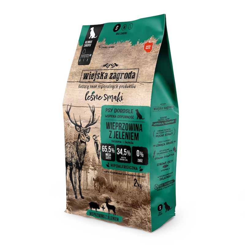 Country of Animals Forest Flavours Pork with Venison dry dog food 2 kg (kibble 1cm)