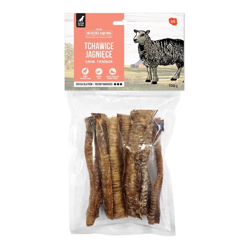Country of Animals Lamb Trachea – Monoprotein Dog Treats feed for (ADULT) 100g