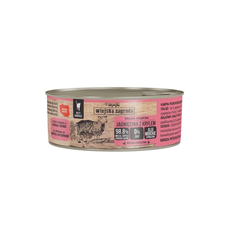 Country of Animals Lamb with Krill wet food for cat (adult) 85g