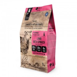 Country of Animals LAMB WITH SPINACH dry food for puppies 2kg (kibble 0,5cm)