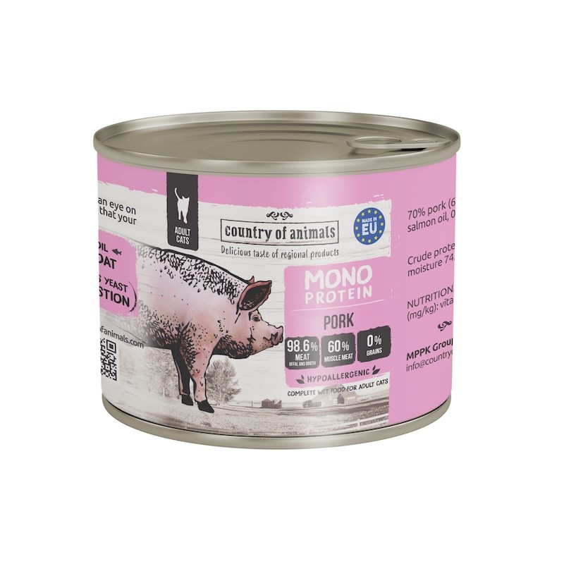Country of Animals MONOPROTEIN Park wet food for adult cats 200g