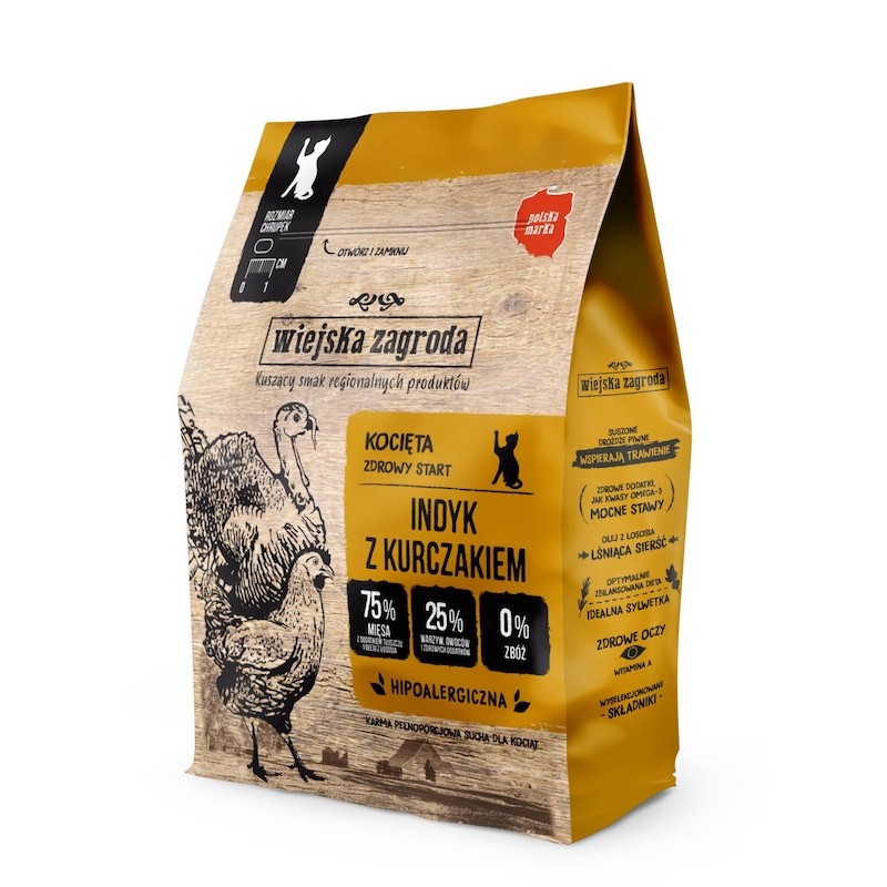 Country of Animals Turkey with chicken 400g dry food for kittens