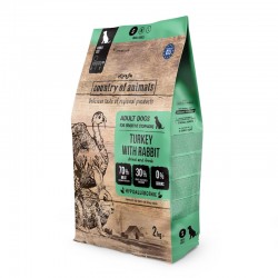 Country of Animals TURKEY WITH RABBIT dry dog food 2kg (kibble 0,5cm)