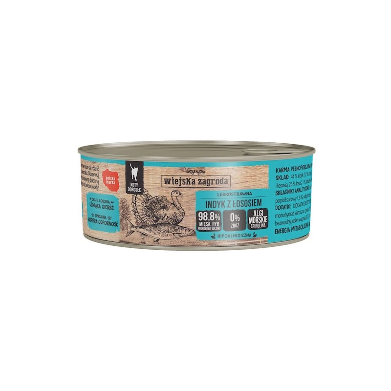Country of Animals Turkey with Salmon wet food for cat (adult) 85g