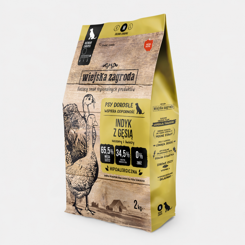 Dry Dog Food Country of Animals Turkey with Goose M 2 kg