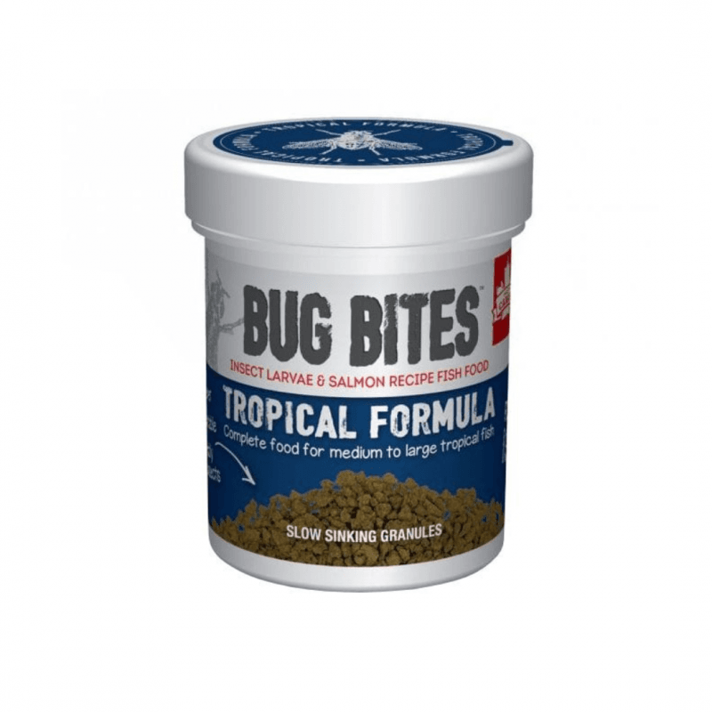 Fluval Bug Bites Tropical Granules 45g – slow sinking insect based micro granules