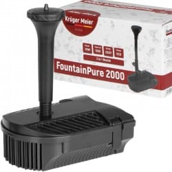 Kruger Meier FountainPure 2000 – fountain, filter and water pump for a pond