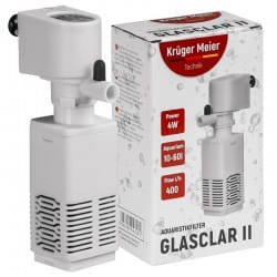 Kruger Meier Glasclar II – Internal Aquarium Filter, 400 L/h, for 10-60 L Aquariums
