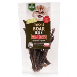 Milord Wild Boar in strips 40g – cat treat, 100% dried meat