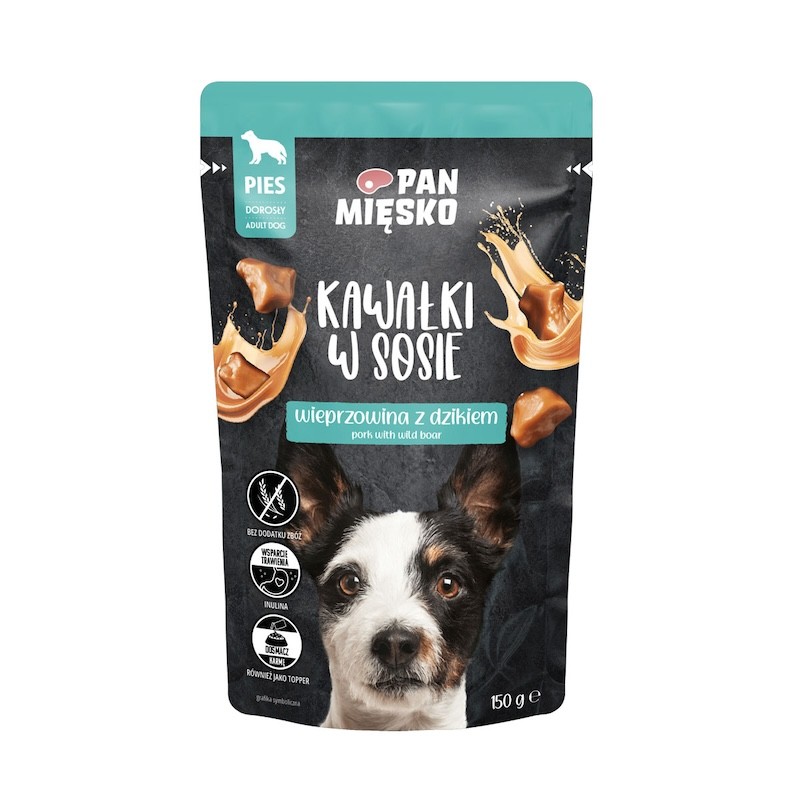 Mr Meaty Chunks in gravy Wet food for dog Pork with wild boar (adult) 150g