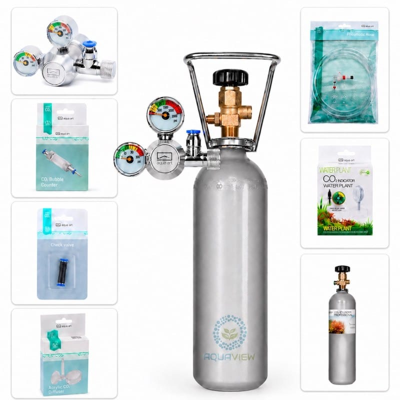 Professional CO2 Set for Planted Aquariums with Full 8L Cylinder