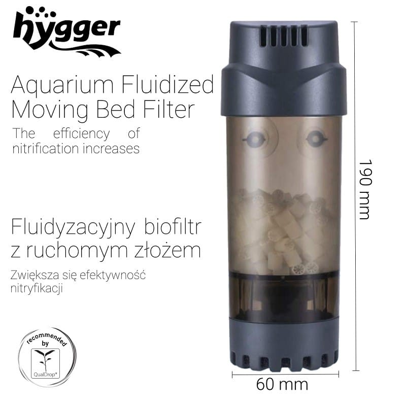 Qualdrop Hygger Fluidizing biofilter with moving bed